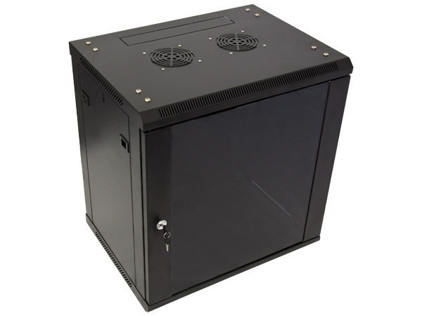 LinkBasic 12U 600*450*635, Шкаф телекоммуникационный, цвет чёрный, передняя дверь стеклянная (тонированная) - фото 2 - id-p22403960