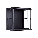 LinkBasic 12U, 600*450*635, Шкаф телекоммуникационный, цвет чёрный, передняя дверь стеклянная (тонированная), фото 3