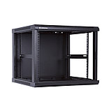 LinkBasic 9U 600*600*500, Шкаф телекоммуникационный, цвет чёрный, передняя дверь стеклянная (тонированная), фото 2