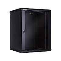 15U Телекоммуникационный шкаф настенный, 600*600*766, цвет чёрный LinkBasic