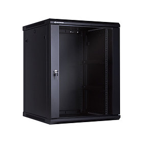 LinkBasic 15U 600*600*766, Шкаф телекоммуникационный, цвет чёрный, передняя дверь стеклянная (тонированная)