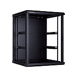 LinkBasic 15U 600*600*766, Шкаф телекоммуникационный, цвет чёрный, передняя дверь стеклянная (тонированная), фото 2