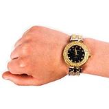 Часы наручные женские реплика MICHAEL KORS MK-1069 (Золото, черный циферблат), фото 2