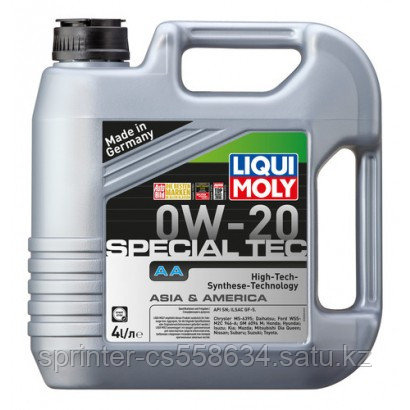 Моторное масло LIQUI MOLY SPECIAL TEC AA 0W-20 4 литра