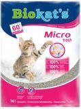 Biokat’s Mikro Fresh Комкующийся наполнитель с ароматом летних цветов и мелкими гранулами, 14л