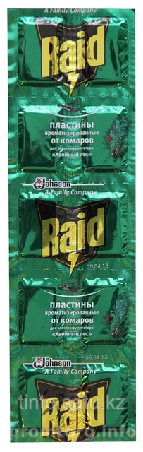 Пластины от комаров RAID