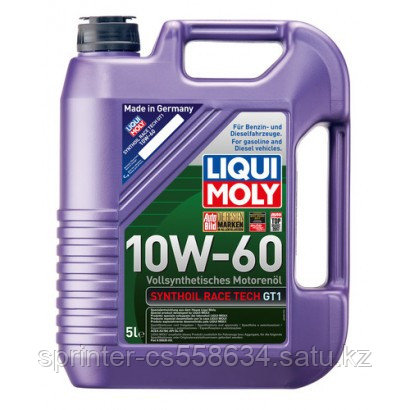 Моторное масло LIQUI MOLY SYNTHOIL RACE TECH GT1 10W-60 5 литров