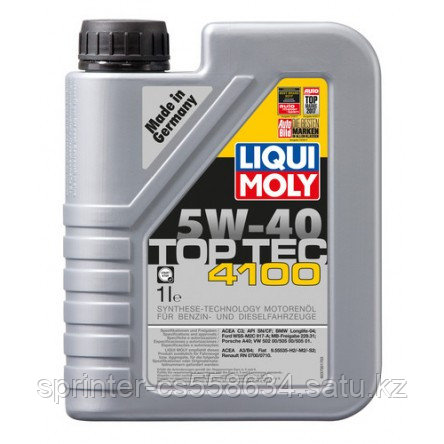 Моторное масло LIQUI MOLY TOP TEC 4100 5W-40 1 литр