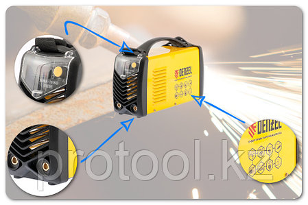 Аппарат инвертор. дуговой сварки ММА-160ID, 160 А, ПВР 60%, диам.эл.1,6-3,2 мм, провод 2м// DENZEL, фото 2
