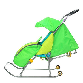 Детские Санки-коляска «Тимка Премиум». Цвет зеленый, фото 2