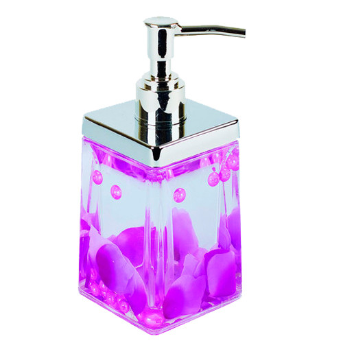 Дозатор для жидкого мыла Аквалиния фиолетовые лепестки 4680018342239 - фото 1 - id-p44991218