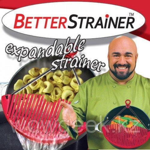 Универсальный дуршлаг-накладка для слива воды Better Strainer
