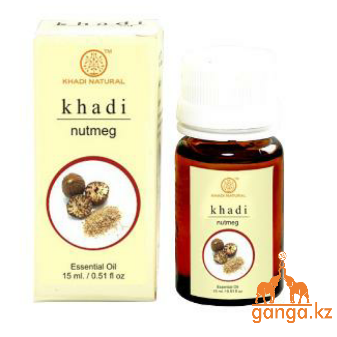Натуральное эфирное масло Мускатный Орех (Essential Oil Nutmeg KHADI), 15 мл
