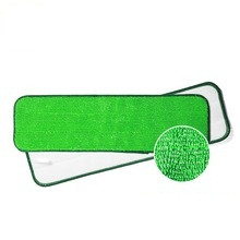 Тряпка для швабры зеленая, влажная уборка, двойная система Cotton Flat Wetmop 40cm Geen-White Double Function