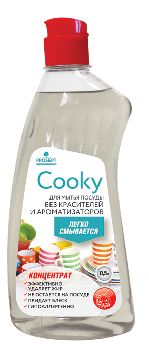 Моющее средство для мытья посуды вручную Cooky 0,5 л без аромата от Prosept-Просепт