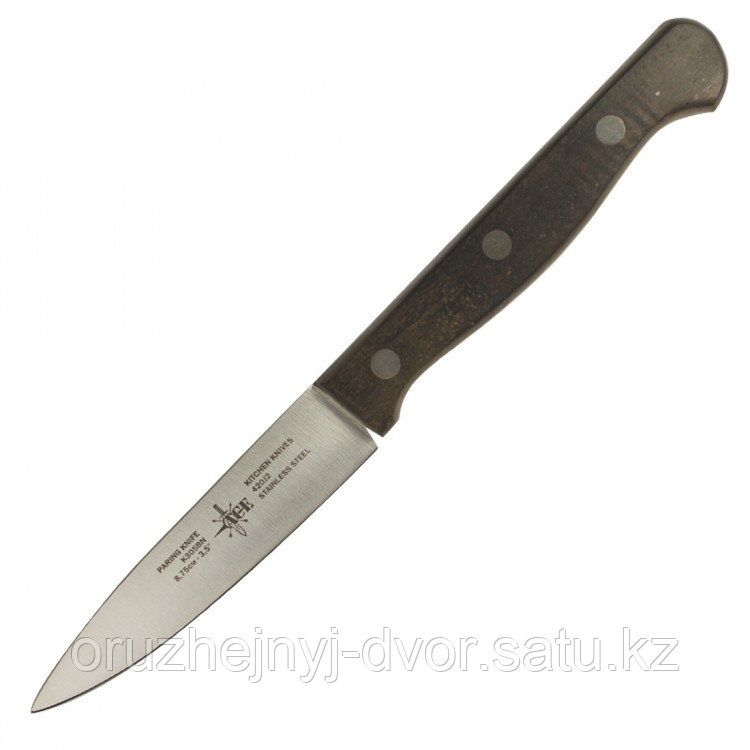 Нож кухонный ACE K305BN Utility knife пластиковая ручка, коричневый