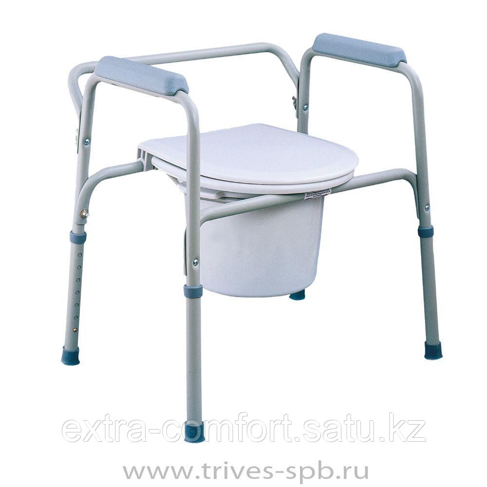 Кресло-туалет (стальное) со спинкой - фото 1 - id-p3317671