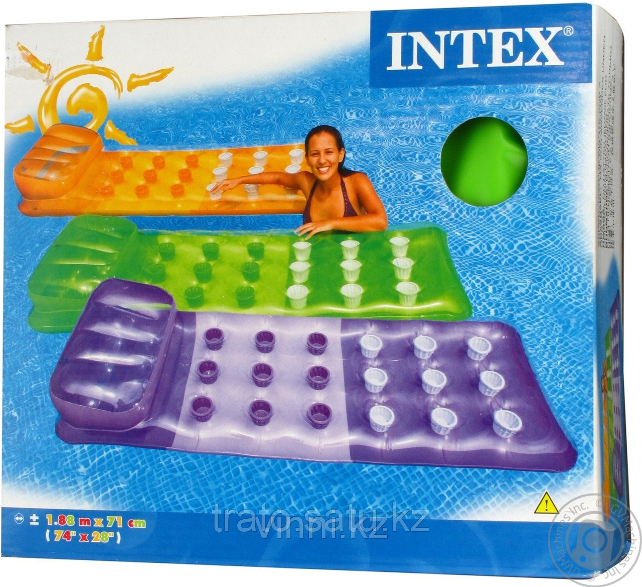 Надувные пляжные матрасы для плавания Intex