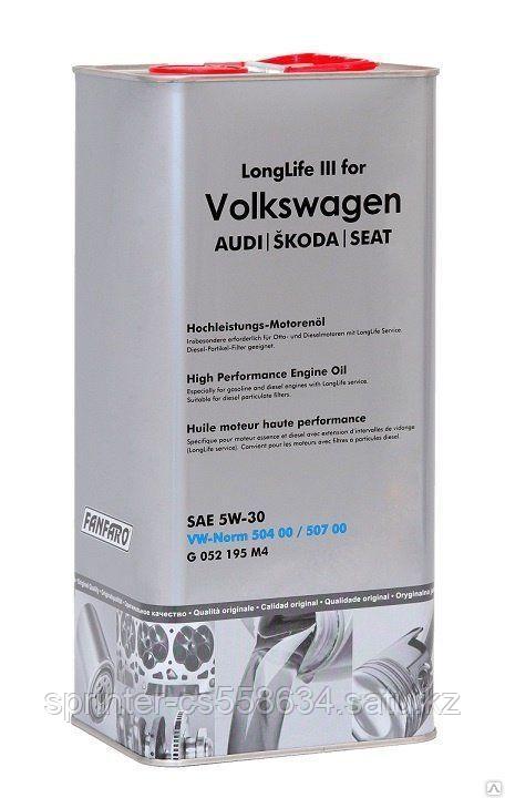 Моторное масло FANFARO for VW AUDI SKODA SEAT 5W30 5 литров