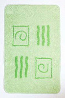 Коврик для ванной Аквалиния 40*60 (27), зеленый/орнамент (4680018343403)