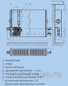 Конвектор РСПО-20 500/1300 сталь 1771 вт боковое подключение - фото 2 - id-p46747665