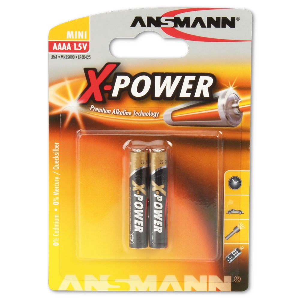 Батарейка ANSMANN X-POWER AAAA  LR61 Alkaline