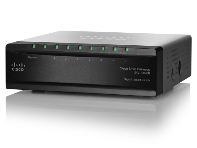 Коммутатор Cisco SLM2008T-EU, SG 200-08 8-port Gigabit Smart Switch - фото 1 - id-p44717954