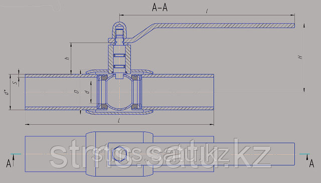 Кран шаровый DN100 PN25 КШ.П.Р.100.25-01 - фото 6 - id-p1281871