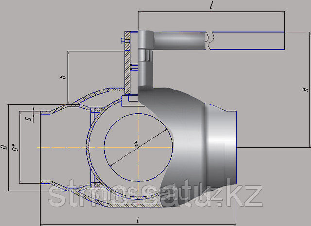 Кран шаровый DN150 PN25 КШ.П.Р.150.25-01 - фото 8 - id-p1281873