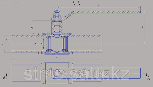 Кран шаровый DN200 PN25 КШ.П.Р.200.25-01 - фото 6 - id-p1281875