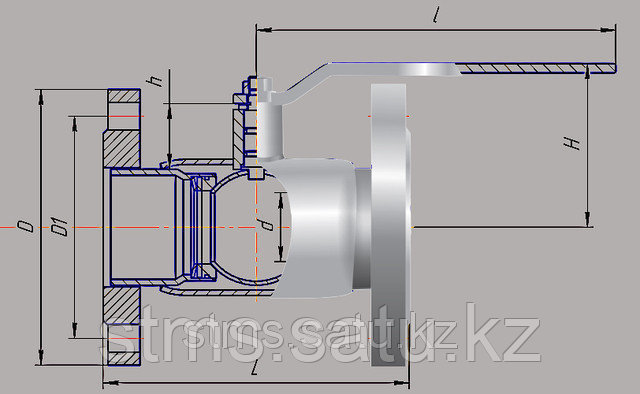 Кран шаровый DN200 PN25 КШ.Ф.П.Р.200.25-01 - фото 6 - id-p1284759