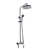 F9125183CP-A2-RUS BRAVAT OPAL Душевая колонна со смесителем для душа(верхний душ круглой формы)