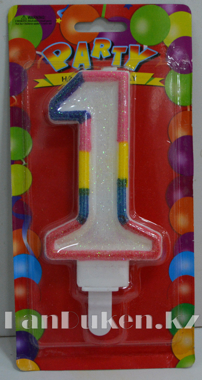 Свеча цифра "1" для торта (большая)