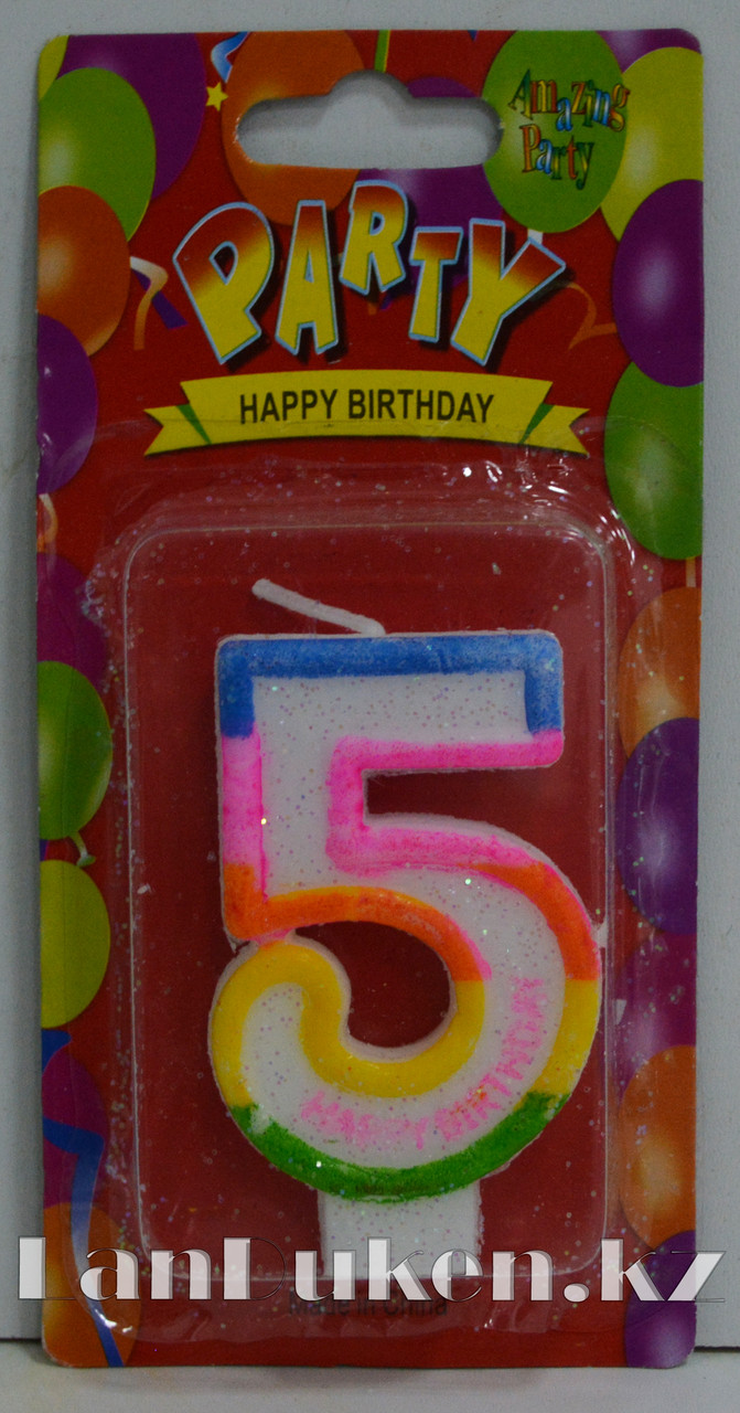 Свеча цифра "5" для торта - фото 1 - id-p45140484