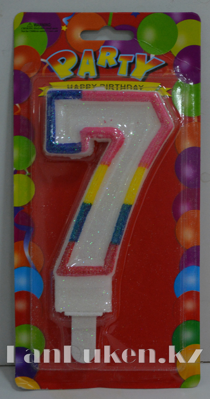 Свеча цифра "7" для торта (большая) - фото 1 - id-p45140549