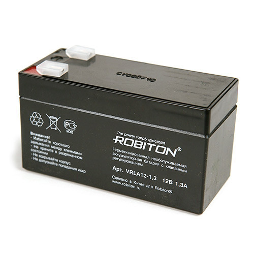Аккумулятор ROBITON VRLA12-1,3  12v 1,3Ah