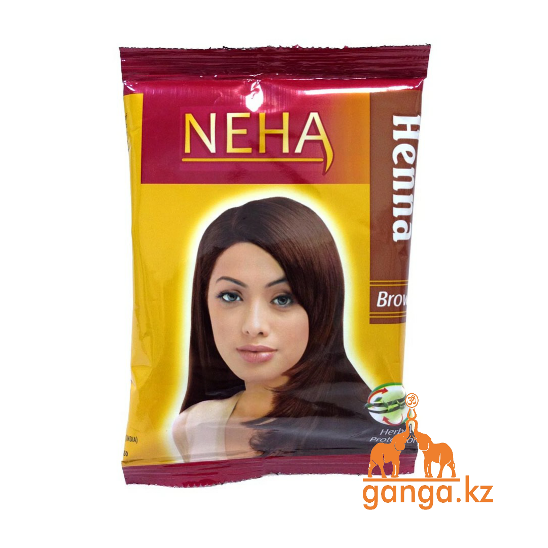 Натуральная коричневая хна для волос (Brown Hena NEHA), 20 г.