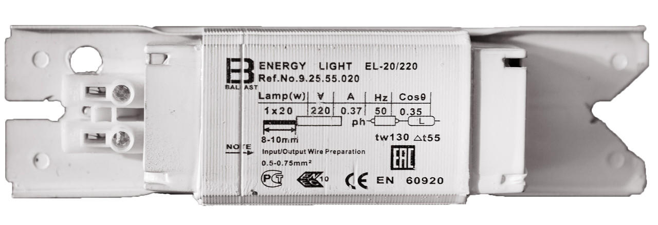 Дроссель электромагнитный, балласт 20 Ватт, фото 1