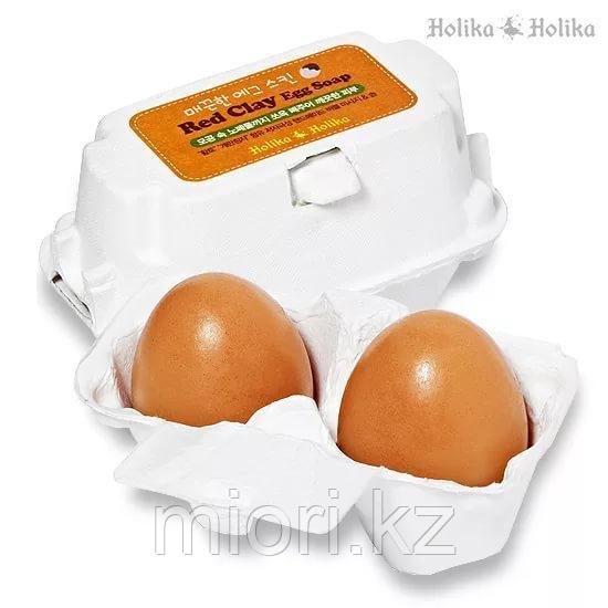 Косметическое мыло для лица "Holika Holika Egg Soap" на основе красной глины, 100г - фото 1 - id-p45277747