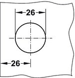 Замок-ручка для стеклянных дверей, для стекла толщиной 4-6 мм, никелерованая, полированная, фото 3