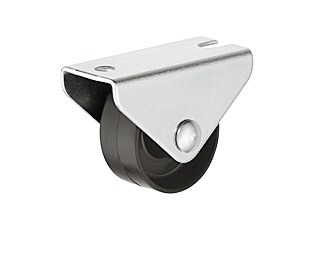 Мебельный ролик стационарный, D 25 мм, сталь/черный, 40 х 17, фото 1