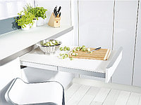 Фурнитура для выдвижного стола, 810\500 мм, сталь, оцинк. или покрыта пласт. цвета "белый алюминий"