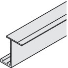 Slido Classic 50 VF P Нижняя двойная ходовая шина, для привинчивания, 3,5м, алюминий, серебристая анодированна, фото 1