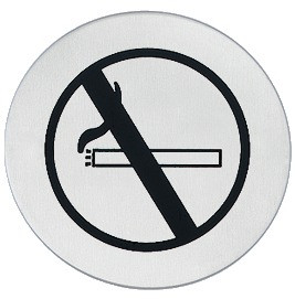 Символ "Не курить" матовый, 75 мм, нержавеющая сталь - фото 1 - id-p4687536