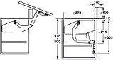 Диагональный подъемный механизм фасада FREE SWING. Высота фасада 670-800 мм. Вес фасада 8,0- 17,1 кг., фото 4