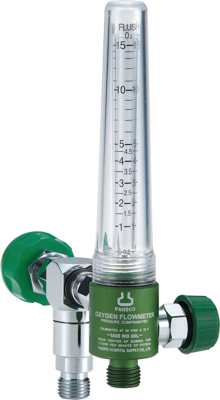 Кислородный регулятор и измеритель потока 0-15 л/мин с дополнительным выходом и коннектором