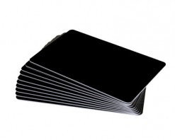 Чистые черные карты из PVC-U с матовым покрытием - 0.50mm, 5 пачек по 100 карт