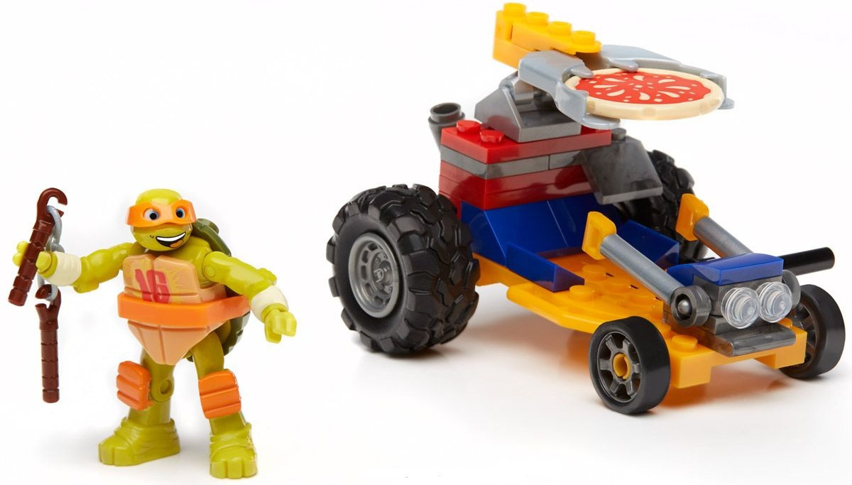 Mega Bloks Черепашки Ниндзя Конструктор Гоночный пицца-мобиль Микки