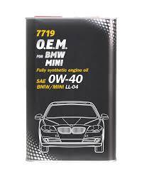 Моторное масло MANNOL O.E.M. for BMW Mini 0W40 1 литр