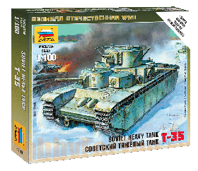 Сборная модель Советский тяжелый танк Т-35б 1\100